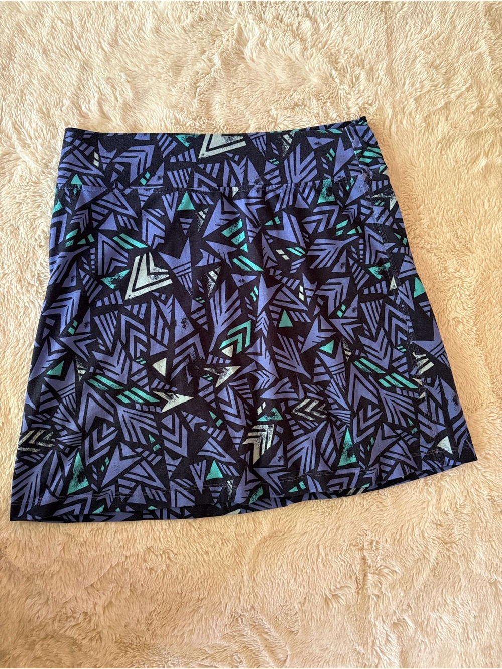 Patagonia Morning Glory Skirt in blues and greens Size Small